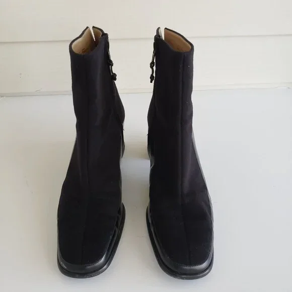 Sold On Ebay-Salvatore Ferragamo Black Cashmere calf leather ankle ANTONIA boots - Picture 3 of 16